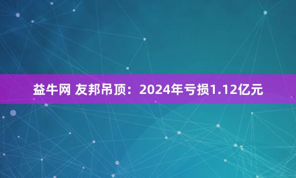 益牛网 友邦吊顶：2024年亏损1.12亿元