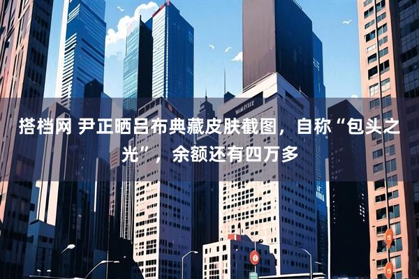 搭档网 尹正晒吕布典藏皮肤截图，自称“包头之光”，余额还有四万多